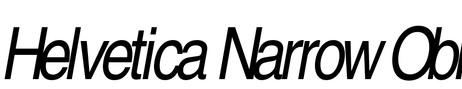 Helvetica Narrow Oblique Font Download Free